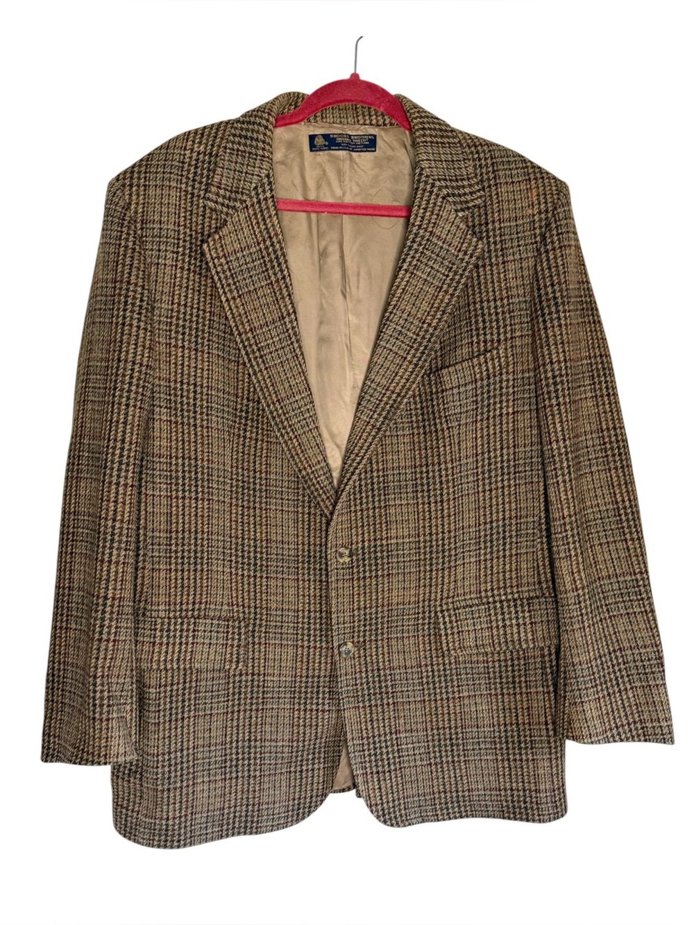Brooks Brothers Scottish Wool Tweed Glen Plaid Sport Coat Size XXL